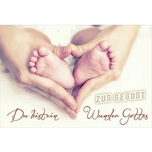 Produktbild des Artikels Faltkarte: Du bist ein Wunder Gottes - Geburt (Schreibwaren)