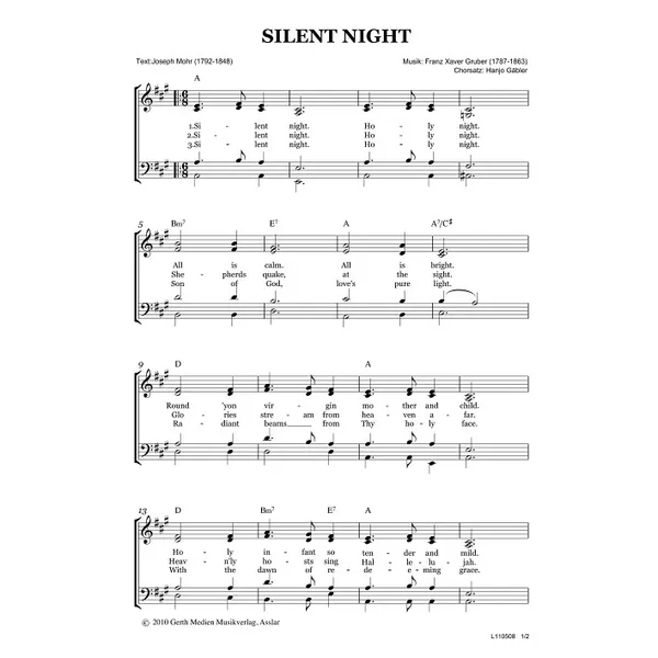 Produktbild des Artikels Silent Night (Noten - Download)