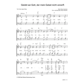 Produktbild des Artikels Gelobt sei Gott, der mein Gebet nicht verwirft (Noten - Download)