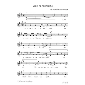 Produktbild des Artikels Die ri-ra-rote Woche (Noten - Download)