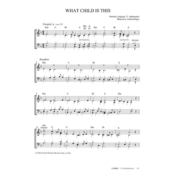 Produktbild des Artikels What Child Is This (Noten - Download)