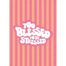 Produktbild des Artikels Postkarten: Too blessed to be stressed 4 Stück (Schreibwaren)