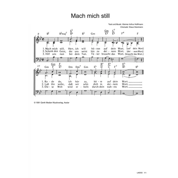 Produktbild des Artikels Mach mich still (Noten - Download)