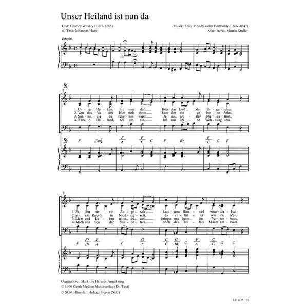 Produktbild des Artikels Unser Heiland ist nun da (Noten - Download)