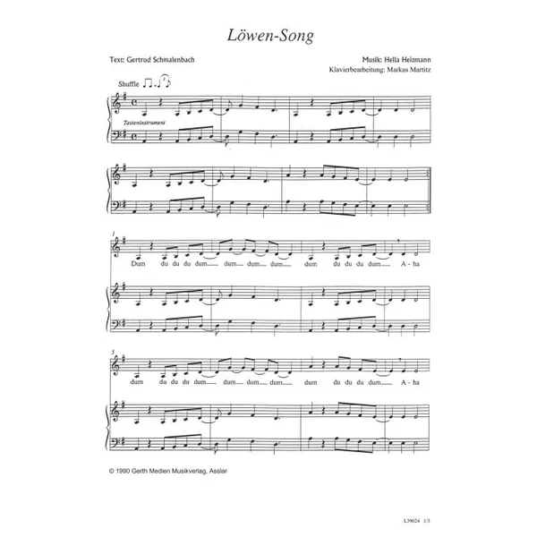 Produktbild des Artikels Löwensong (Noten - Download)