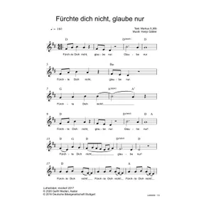 Produktbild des Artikels Fürchte dich nicht, glaube nur (Noten - Download)