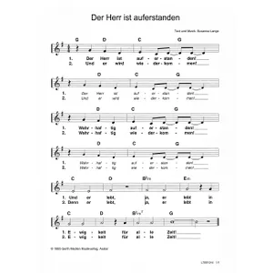 Produktbild des Artikels Der Herr ist auferstanden (Noten - Download)