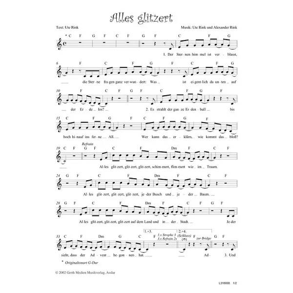 Produktbild des Artikels Alles glitzert (Noten - Download)