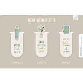 Produktbild des Artikels Lesezeichen "Treue Wortbegleiter" (3er-Set) (Schreibwaren)