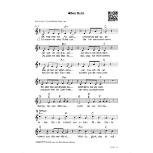Produktbild des Artikels Alles Gute (Noten - Download)