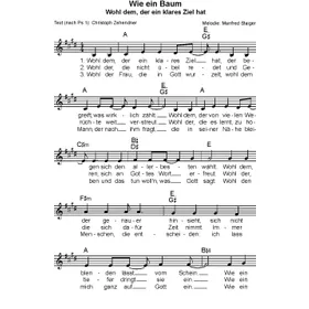 Produktbild des Artikels Wie ein Baum (Noten - Download)