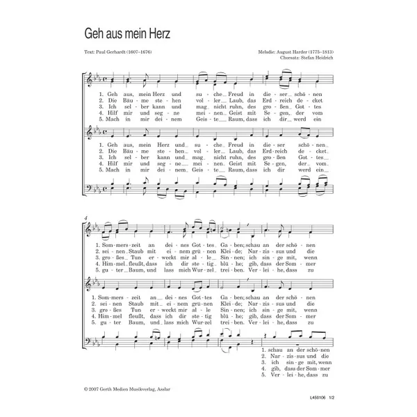 Produktbild des Artikels Geh aus, mein Herz (Noten - Download)