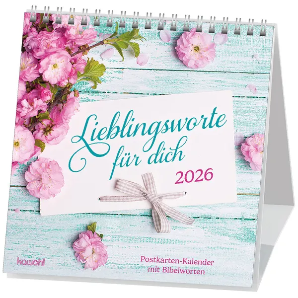 Produktbild des Artikels Lieblingsworte für dich 2026 - Postkartenkalender (Kalender - Spiralbindung)