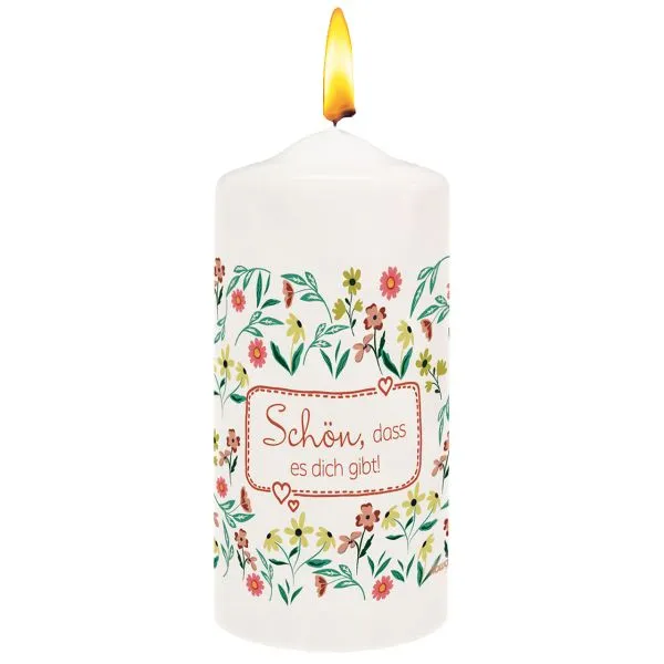 Produktbild des Artikels Kerze "Schön, dass es dich gibt" ()
