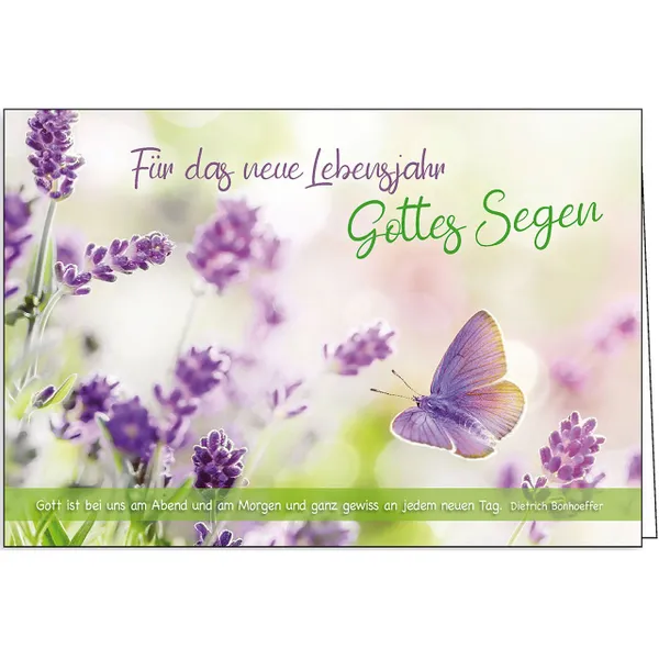 Produktbild des Artikels Faltkarte: Für das neue Lebensjahr Gottes Segen - Geburtstag (Schreibwaren)