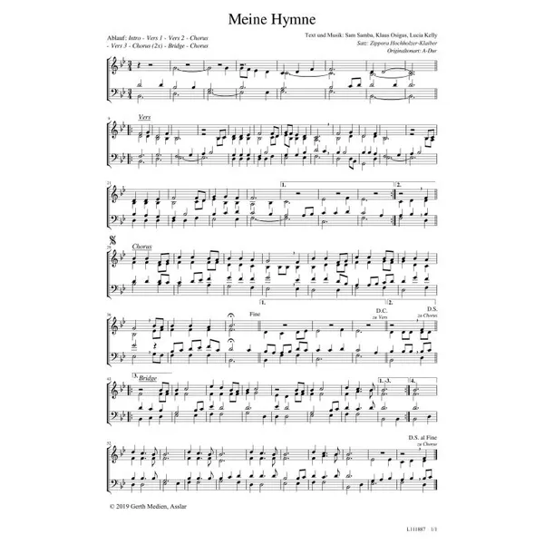 Produktbild des Artikels Meine Hymne (Du bist immer da) (Noten - Download)