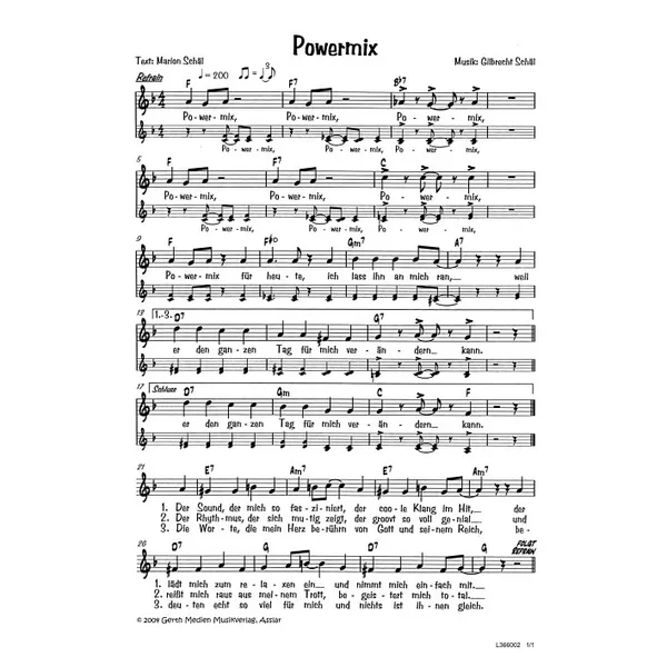 Produktbild des Artikels Powermix (Noten - Download)