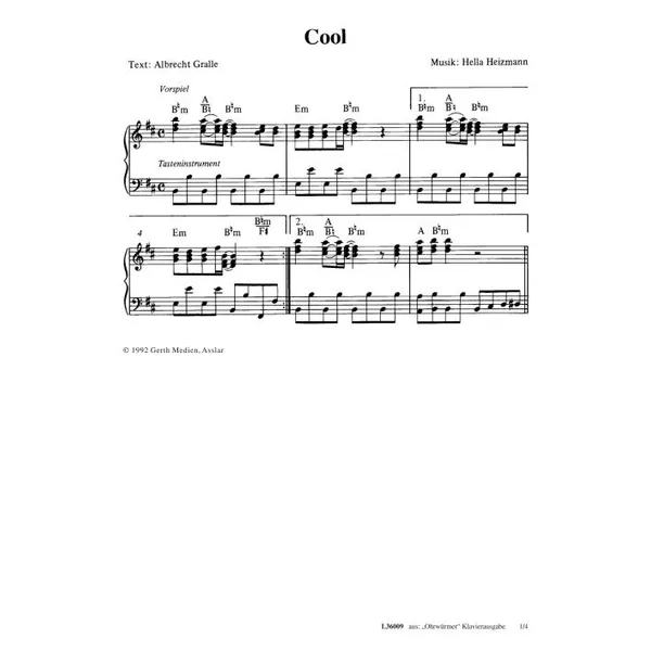 Produktbild des Artikels Cool (Noten - Download)