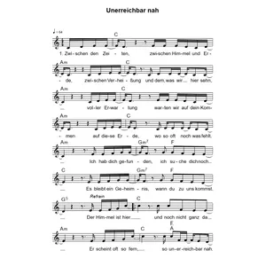 Produktbild des Artikels Unerreichbar nah (Noten - Download)