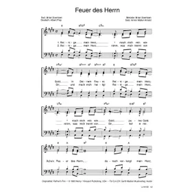 Produktbild des Artikels Feuer des Herrn (Noten - Download)