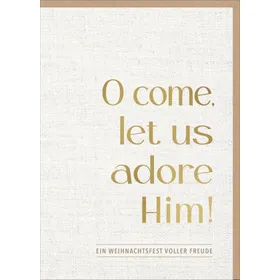 Produktbild des Artikels Faltkarte "O come, let us adore Him!" (Schreibwaren)