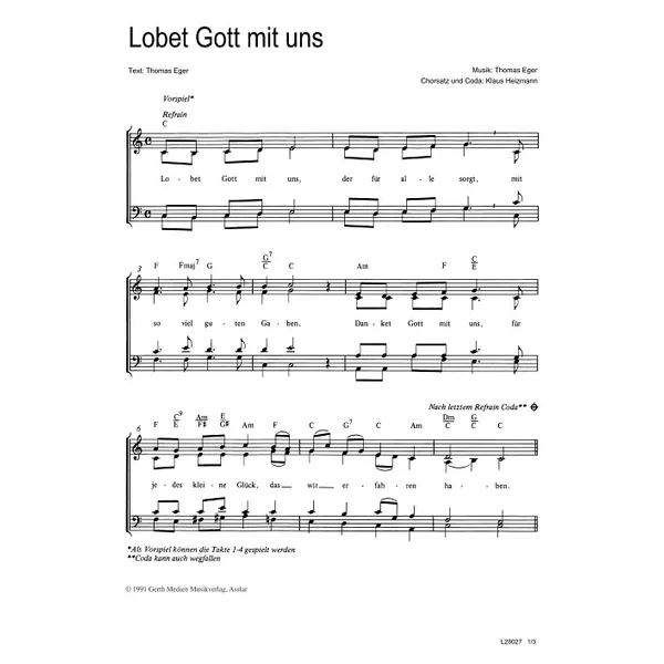 Produktbild des Artikels Lobet Gott mit uns (Noten - Download)