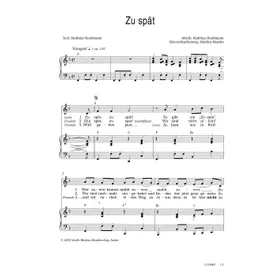 Produktbild des Artikels Zu spät (Noten - Download)
