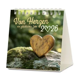 Produktbild des Artikels Von Herzen ein glückliches Jahr 2026 - Tischkalender (Kalender - Spiralbindung)