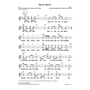 Produktbild des Artikels Davey, Davey (Noten - Download)