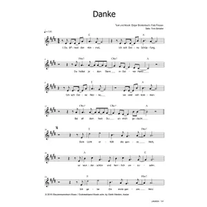 Produktbild des Artikels Danke (Noten - Download)