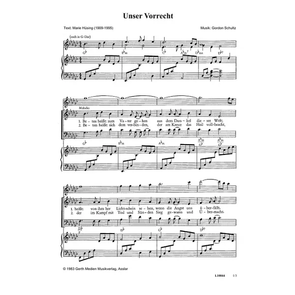 Produktbild des Artikels Unser Vorrecht (Noten - Download)