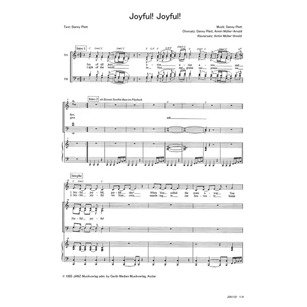 Produktbild des Artikels Joyful! Joyful! (Noten - Download)