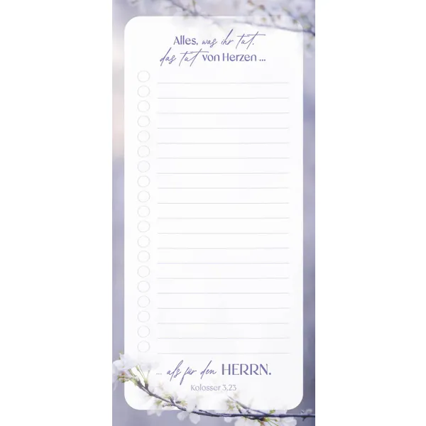 Produktbild des Artikels Notizblock To-Do "Kirschblüte" (Schreibwaren)