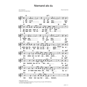 Produktbild des Artikels Niemand als du (Noten - Download)