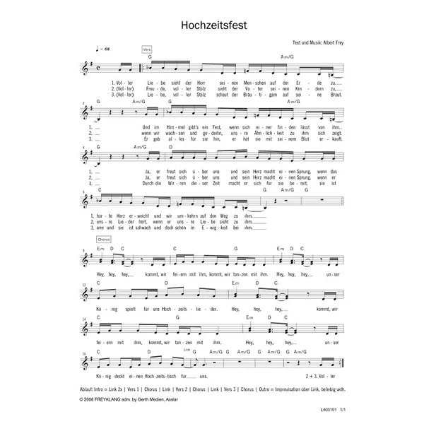 Produktbild des Artikels Hochzeitsfest (Noten - Download)