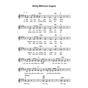 Produktbild des Artikels Heilig (Millionen Augen) (Noten - Download)