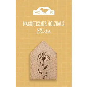 Produktbild des Artikels Holzhaus Magnet "Blüte" (Schreibwaren)