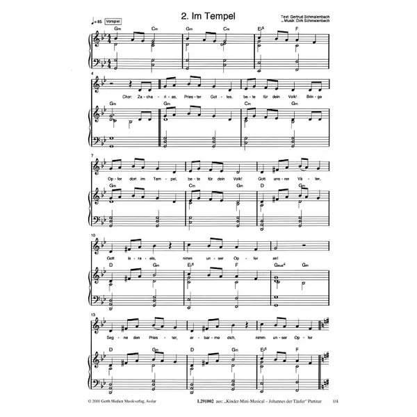 Produktbild des Artikels Im Tempel (Noten - Download)