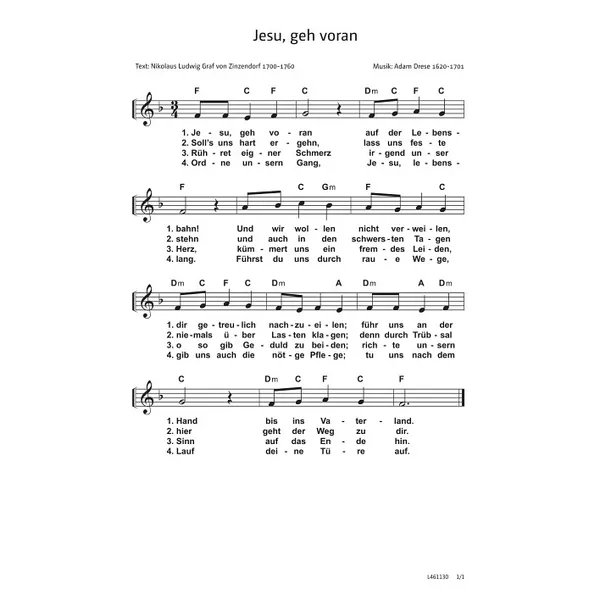 Produktbild des Artikels Jesu geh voran (Noten - Download)