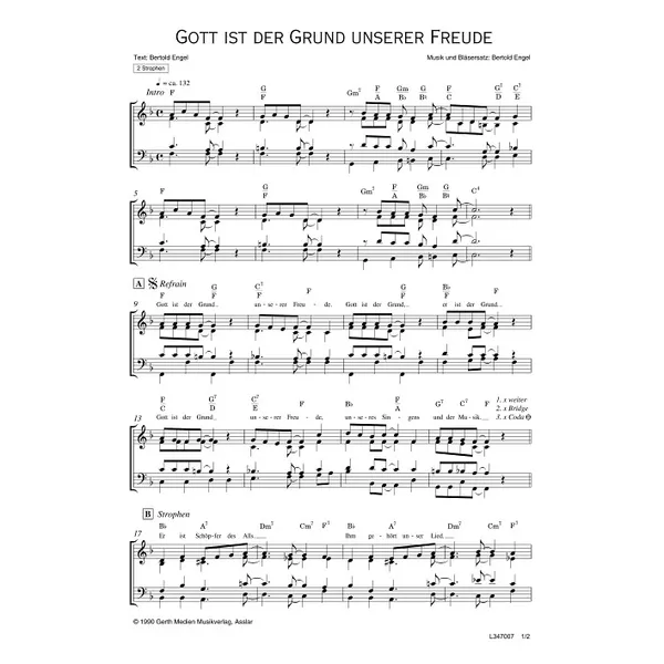 Produktbild des Artikels Gott ist der Grund unserer Freude (Noten - Download)