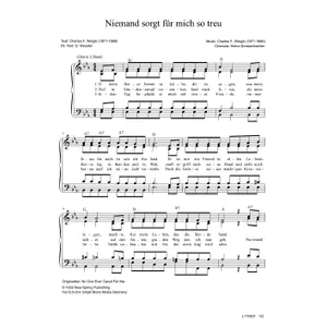 Produktbild des Artikels Niemand sorgt für mich so treu (Noten - Download)