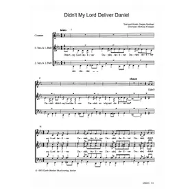 Produktbild des Artikels Didn't My Lord Deliver Daniel (Noten - Download)