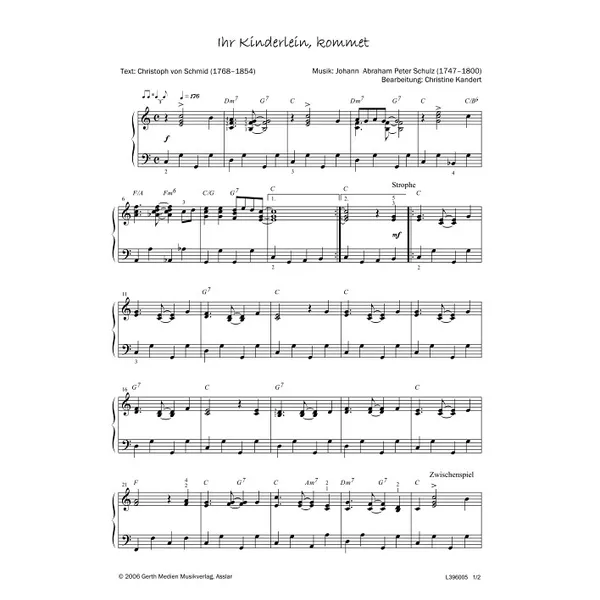 Produktbild des Artikels Ihr Kinderlein, kommet (Noten - Download)