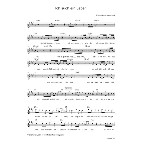 Produktbild des Artikels Ich such ein Leben (Noten - Download)