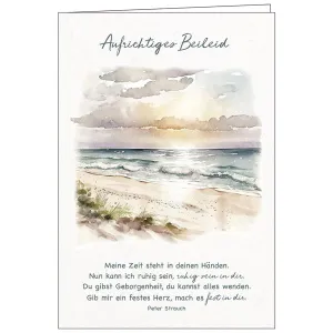 Produktbild des Artikels Faltkarte: Aufrichtiges Beileid - Trauer (Schreibwaren)