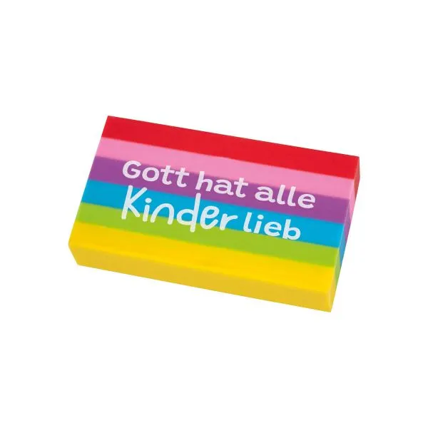 Produktbild des Artikels Radiergummi "Regenbogen" (Schreibwaren)