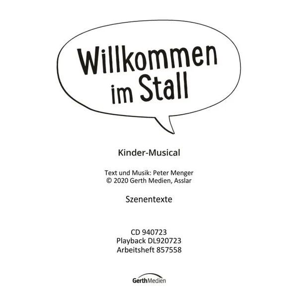 Produktbild des Artikels Willkommen im Stall (Szenentexte) (Noten - Download)