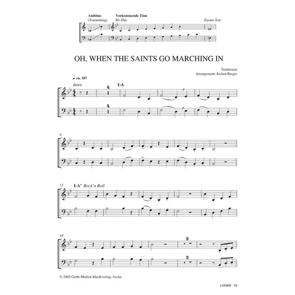 Produktbild des Artikels Oh When The Saints Go Marching In (Noten - Download)