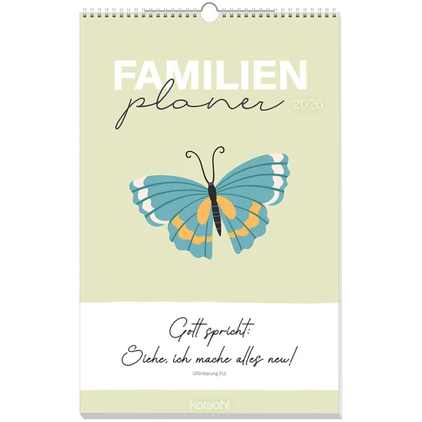 Produktbild des Artikels Familienplaner 2026 - Wandkalender (Kalender - Spiralbindung)