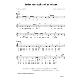 Produktbild des Artikels Jeder von euch soll es wissen (Noten - Download)